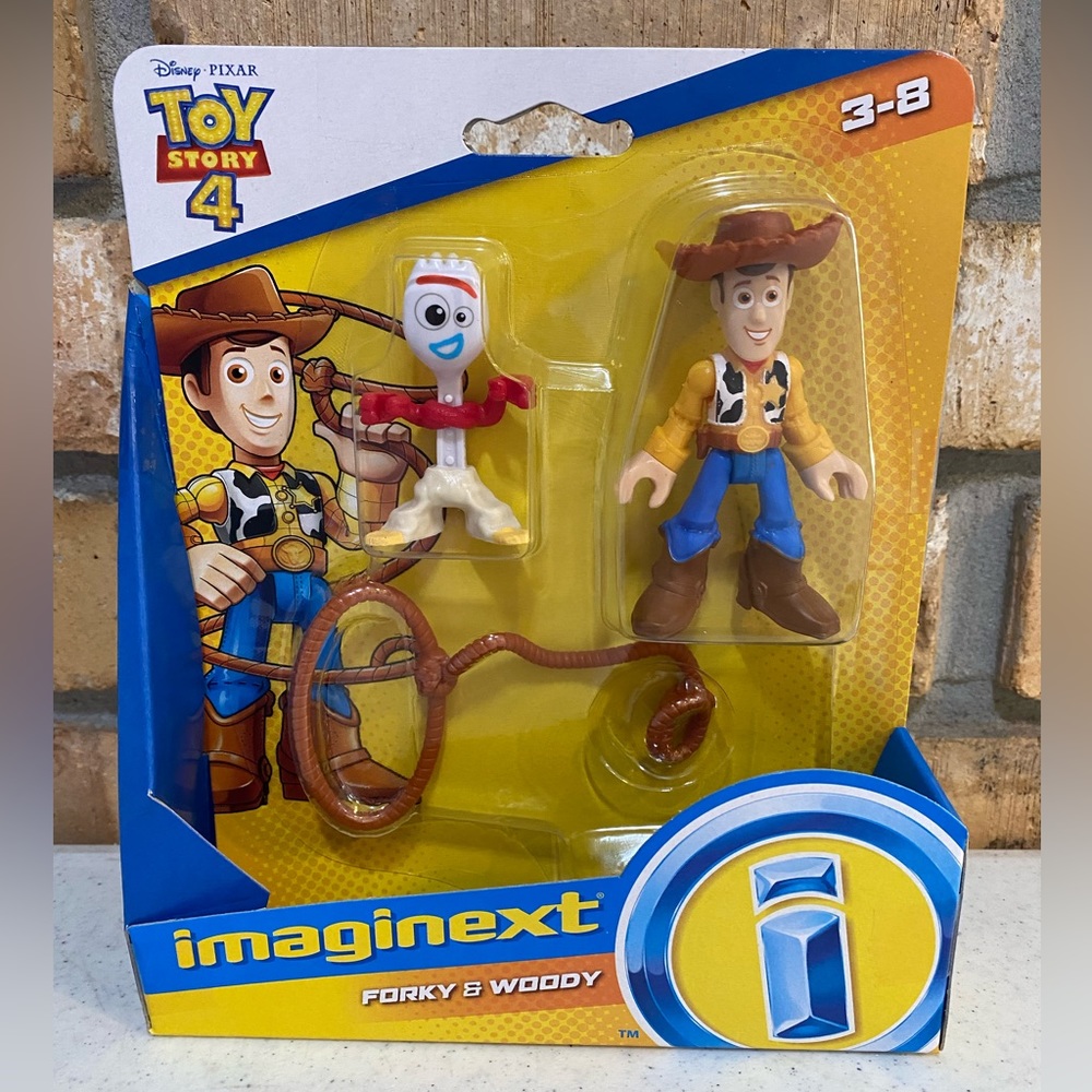 Imaginext Toy Story 4 Figures Forky & Woody Fisher Price Disney Pixar Set